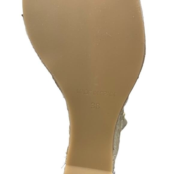NWOT Club Monaco fleuris suede wedge platform espadrille sandals women sz 38 - Picture 9 of 13